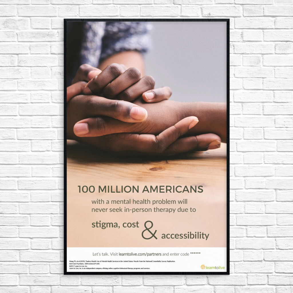 Poster mockup for mental health month, 2 of 2